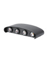 V-TAC 8W Стенна Лампа Пясъчно Черно Тяло 4000К IP54 - 218620 - 2