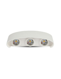 V-TAC 6W Стенна Лампа Пясъчно Бяло Тяло 3000К IP54 - 218613 - Цена | LEDs4economy