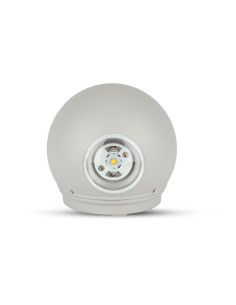 V-TAC 6W Стенна Лампа Сива Кръг IP65 Две Посоки 4000К - 218306 - Цена | LEDs4economy
