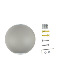 V-TAC 6W Стенна Лампа Сива Кръг IP65 Две Посоки 4000К - 218306 - Цена | LEDs4economy 2