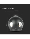 V-TAC 4W Стенна Лампа Черно Тяло Кръг 3000К IP65 - 218553 - 5