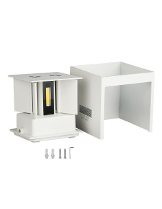 V-TAC 5W Аплик Бяло Тяло Квадрат IP65 4000K - 217088 - Цена | LEDs4economy 2