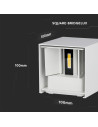 V-TAC 5W Аплик Бяло Тяло Квадрат IP65 4000K - 217088 - 8