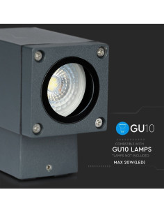 V-TAC GU10 Стенна Лампа Бял Мат На Долу - 8626 - Цена | LEDs4economy 2