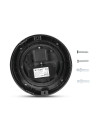 V-TAC 12W LED Стенна Лампа 3000K Черна Кръг - 8541 - 2
