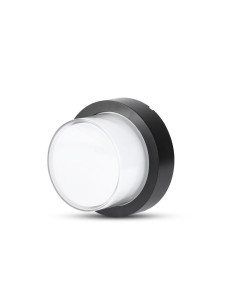 V-TAC 12W LED Стенна Лампа 3000K Черна Кръг - 8541 - Цена | LEDs4economy