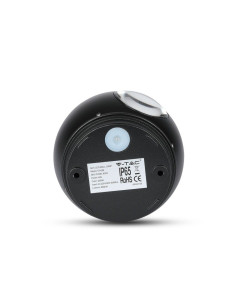 V-TAC 6W LED Стенна Лампа Черна Кръг IP65 Две Посоки 3000K - 8303 - Цена | LEDs4economy 2