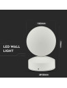 V-TAC 7W Стенна Лампа Бяло Тяло Неутрална Светлина IP65 - 8218 - 10
