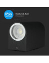 V-TAC Фасадно Тяло за Стена GU10 Алуминий Кръг Черно Две Посоки IP44 - 7509 - 2