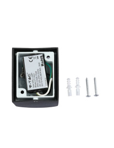 V-TAC Фасадно Тяло за Стена GU10 Алуминий Кръг Черно Една Посока IP44 - 7508 - Цена | LEDs4economy 2