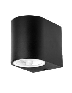 V-TAC Фасадно Тяло за Стена GU10 Алуминий Кръг Черно Една Посока IP44 - 7508 - Цена | LEDs4economy