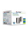 V-TAC Фасадно Тяло за Стена GU10 Сатен Никел Една Посока IP44 - 7505 - 6