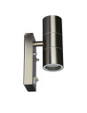 V-TAC Фасадно Тяло за Стена GU10 Сензор Сатен Никел Две Посоки IP44 - 7503