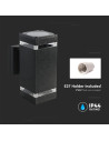 V-TAC LED Стенна Лампа Черна Квадрат IP44 - 93574 - 3