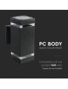 V-TAC LED Стенна Лампа Черна Квадрат IP44 - 93574 - 4