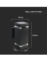 V-TAC LED Стенна Лампа Черна Квадрат IP44 - 93574 - 5