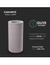 V-TAC Стенна Лампа GU10 Бетнон Светло Сив - 8697 - 2