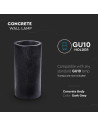 V-TAC Стенна Лампа GU10 Бетнон Тъмно Сив - 8696 - 2