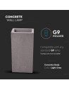 V-TAC Стенна Лампа 2 x G9 Бетон Светло Сив - 8695 - 5