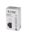 V-TAC GU10 Градинска Стенна Лампа Черна Цилиндър IP54 - 7566 - 2