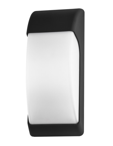 7796 Opole, външна стенна пластмасова лампа, E27 1xMAX 12W, матово черно, IP65, 13x32cm