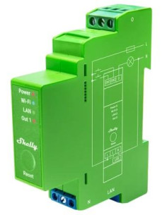 Shelly DIN Smart Димер Shelly PRO Dimmer 1PM 1x200VA за Умен Дом - Цена | LEDs4economy
