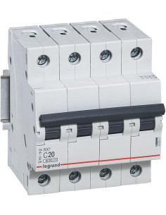 Legrand Автоматичен прекъсвач RX3 4P 20A крива С 6kA - 419258 - Цена | LEDs4economy