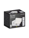 V-TAC 20W LED Стенна Лампа Сензор Бяла 3000К IP65 - 2938 - 3