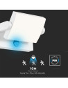 V-TAC 17W LED Стенна Лампа Сензор Бяла 4000К IP65 - 2939 - 5