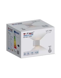 V-TAC 5W Аплик Бяло Тяло Кръг IP65 3000K - 217082 - Цена | LEDs4economy 2
