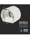V-TAC 5W Аплик Бяло Тяло Кръг IP65 3000K - 217082 - 5