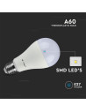 V-tac LED Крушка - 8.5W E27 A60 Термо Пластик 3000K 3Бр/Сет 217240 - 2