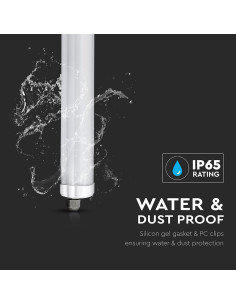 V-TAC LED Влагозащитено тяло AL/PC G-Серия 600mm 18W 6000K - 216282 - Цена | LEDs4economy 2