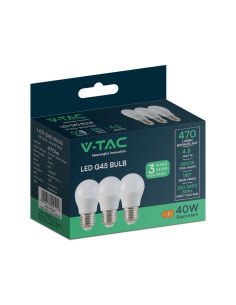V-tac LED Крушка - 4.5W E27 G45 6500K 3Бр/Сет 217364 - Цена | LEDs4economy 2