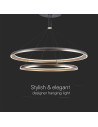 V-TAC 65W LED Пендел Дизайн Златно + Бяло Тяло D400+D600 - 23372 - 2