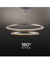 V-TAC 65W LED Пендел Дизайн Златно + Бяло Тяло D400+D600 - 23372 - 5