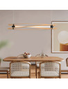 V-TAC 15W LED Пендел Дизайн Дърво+Бяло Тяло L1200 - 23368 - 2