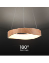 V-TAC 18W LED Пендел Дизайн Дърво+Бяло Тяло D400 - 23363 - 3