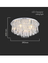V-TAC LED Плафон Дизайн Кристал Тяло D600 E14 - 23360 - 4