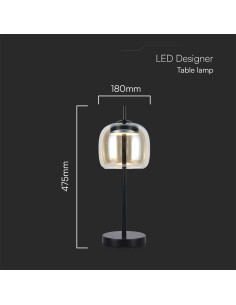 V-TAC Настолна Лампа Метал + Стъкло 3000К - 23380 - Цена | LEDs4economy 2