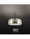 V-TAC 6W LED Висяща Лампа Метал + Стъклено Тяло D350*H170 3000 - 23378 - 3