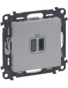 Legrand Розетка USB за зареждане тип C Power Delivery 30W цвят Алуминий Valena Life - 753355 - Цена | LEDs4economy