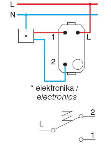 TEM Бутон NO/NC 16A, цвят Хром, Edge  - SP61PC | Leds4economy.com