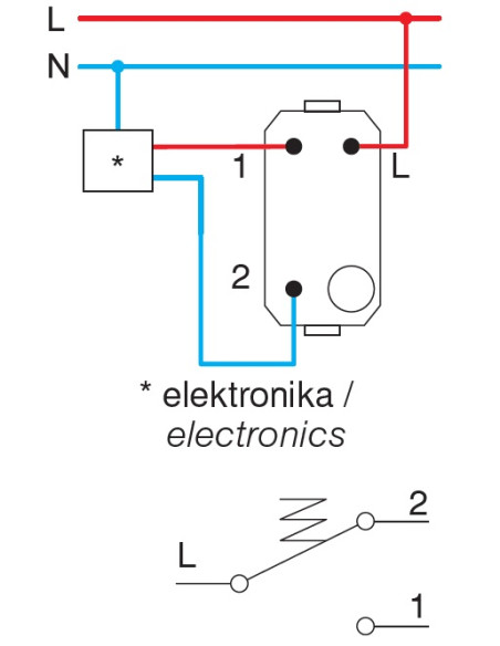 TEM Бутон NO/NC 16A, цвят Хром, Edge  - SP61PC | Leds4economy.com