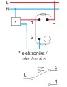 TEM Бутон NO/NC 16A, цвят Хром, Edge  - SP61PC - 2