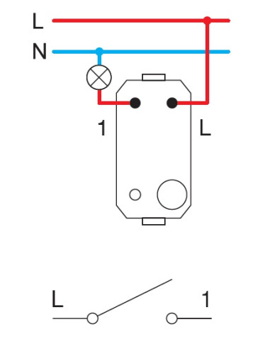 TEM Еднополюсен ключ 16A, цвят Хром, Edge  - SP10PC | 