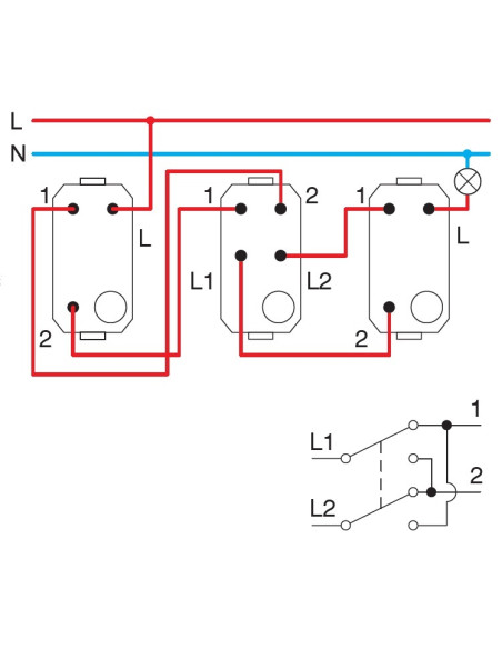 TEM Кръстат ключ 16A, цвят Хром, Edge  - SP70PC | Leds4e