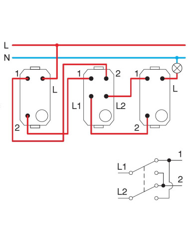 TEM Кръстат ключ 16A, цвят Злато, Edge  - SP70PG | Leds4e