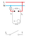 TEM Еднополюсен ключ 16A, цвят Антрацит, Edge  - SP10PA - 2