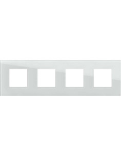 TEM Рамка 2+2+2+2M, цвят Бяло стъкло, Modul Edge - OG28GLM - Цена | LEDs4economy
